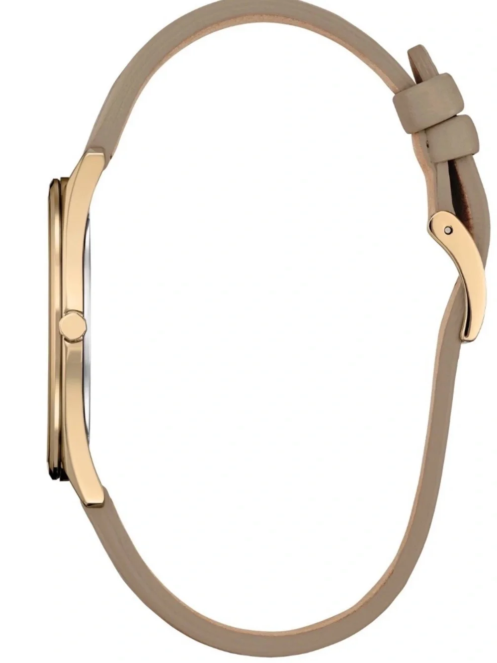 Citizen Men's Taupe Dial thinnest Watch with Gold-Tone eco drive leather watch